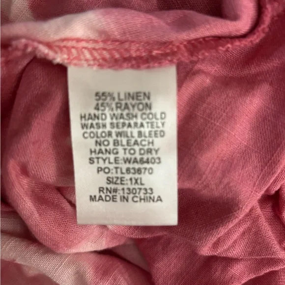 Umgee Boho Linen blend oversized midi dress - Picture 4 of 5